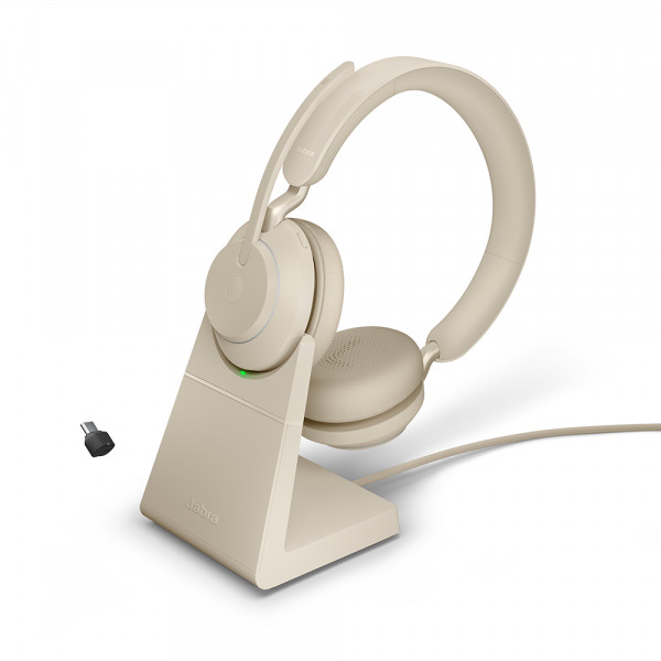 Jabra Evolve2 65 Link380c UC Soporte Stereo Beige