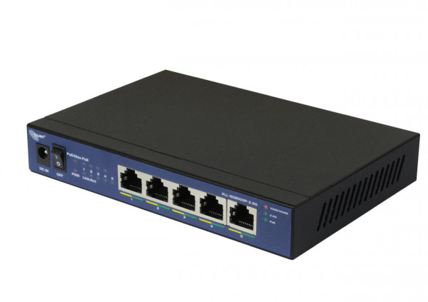 ALLNET Switch unmanaged 5 Port 2.5GBit  5x PoE  1x LAN  Fanless  "ALL-SG8005P-2.5G"