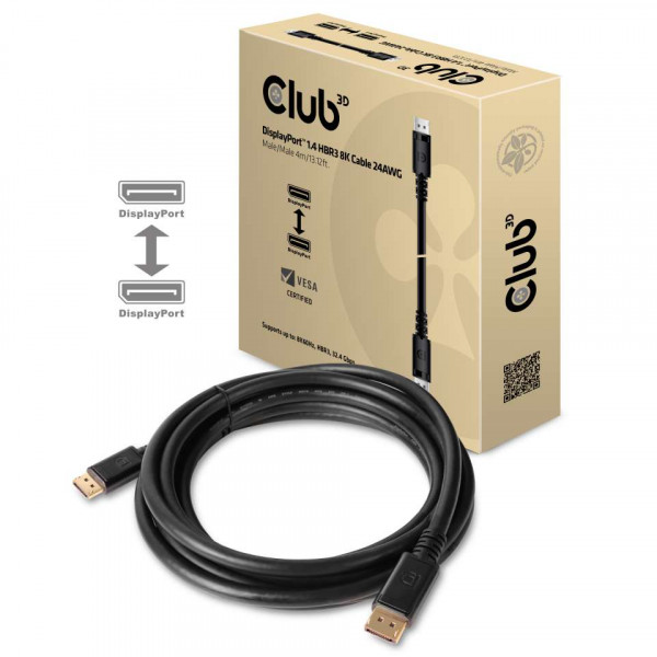 Club3D Cable DisplayPort 1.4 HBR3 8K, 4m