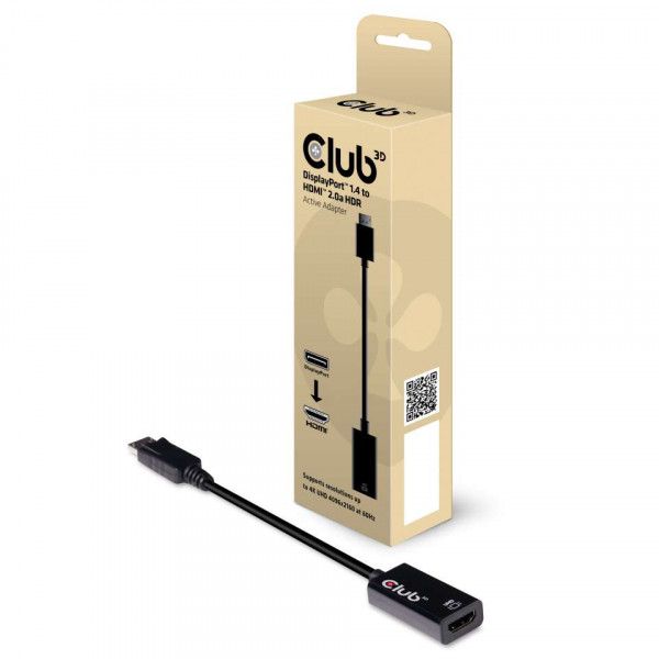 Club 3D DisplayPort 1.4 a HDMI 2.0b HDR Adaptador activo