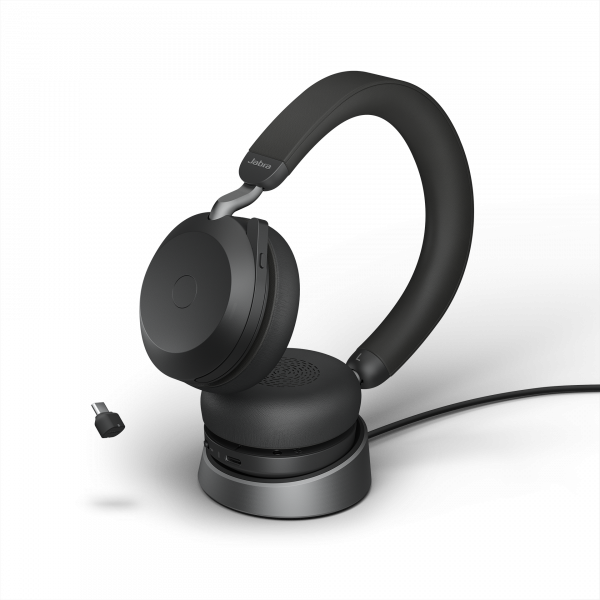 Jabra Evolve2 75 USB-C UC con soporte de carga