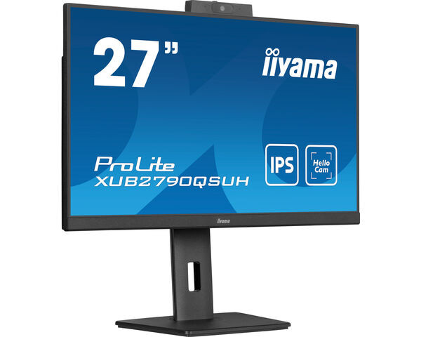 iiyama Prolite Monitor IPS de 27" con cámara Windows, negro