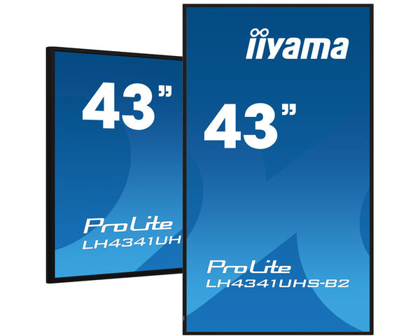 iiyama Prolite Pantalla de cartelería digital profesional de 43" 4K UHD, negro