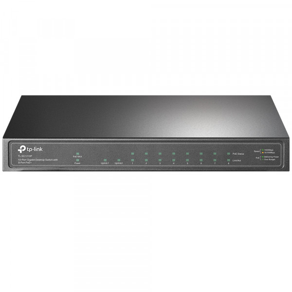 10-Port Gigabit Switch with 8-Port PoE+