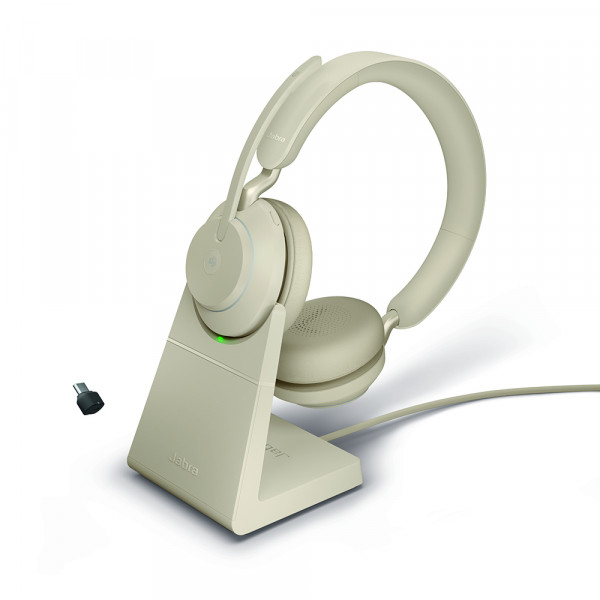 Jabra Evolve2 65 Link380c MS Stereo Soporte Beige