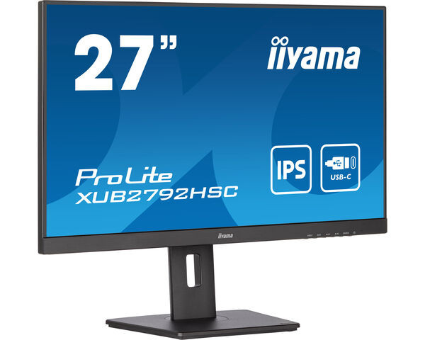 iiyama ProLite Monitor IPS 27" USB-C, negro