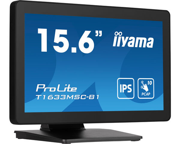 iiyama ProLite Monitor multitáctil PCAP de 15.6", negro