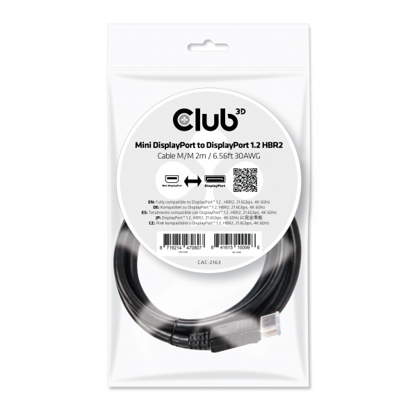 Club 3D Adaptador activo MiniDisplayPort ™ a VGA negro Macho / Hembra