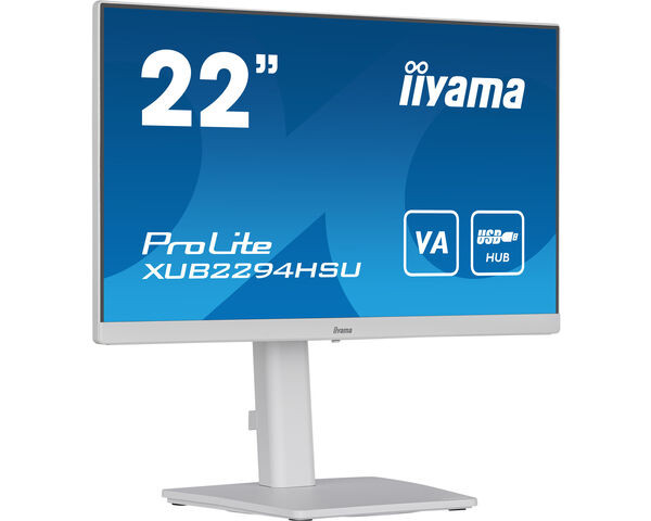 iiyama ProLite Pantalla Full HD de 22" con panel VA, blanco