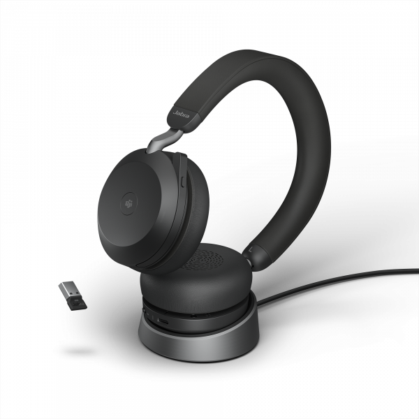 Jabra Evolve2 75 USB-A MS Teams con soporte de carga