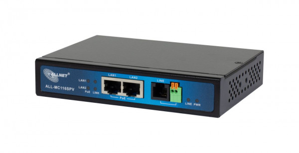 ALLNET ISP Bridge Modem VDSL2 with Vectoring/Point-to-Point Slave-Modem & 2x PoE IEEE802.3at Ports "