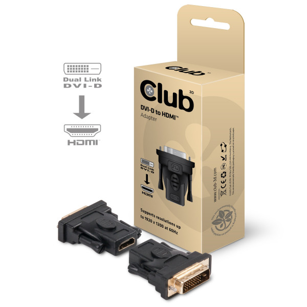 Club3D Adaptador pasivo DVI-D a HDMI