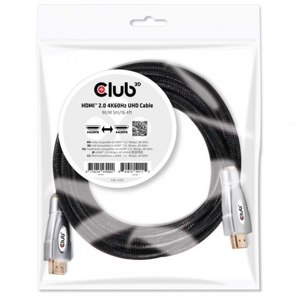 Club3D Cable HDMI 2.0 4K60Hz UHD, 5m