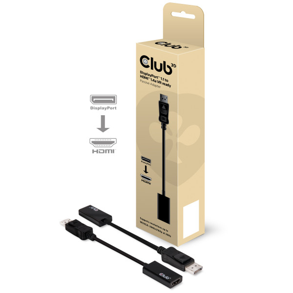 Club 3D DisplayPort™ 1.1 a HDMI 4K30Hz VR listo Adaptador Pasivo