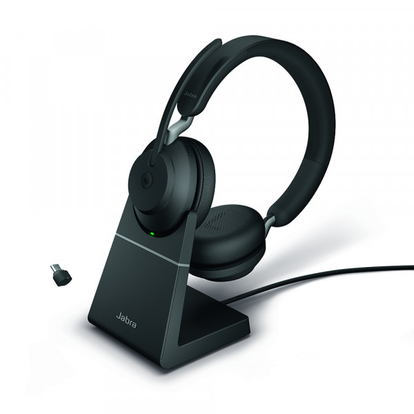 Jabra Evolve2 65 Link380a UC Soporte Stereo Negro