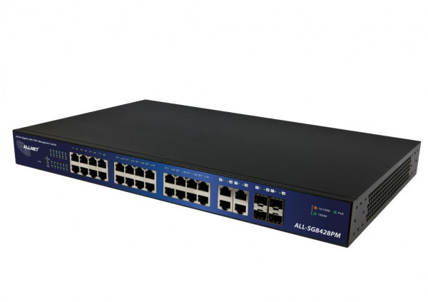 ALLNET ALL-SG8428PM 24x Gigabit PoE AT + 4x SFP, 390W