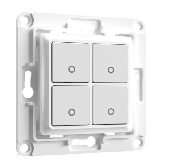 Shelly Interruptor de pared 4 Botones, Blanco