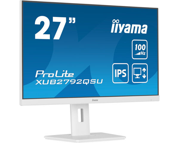 iiyama Prolite Pantalla 27" IPS WQHD con concentrador USB, blanco