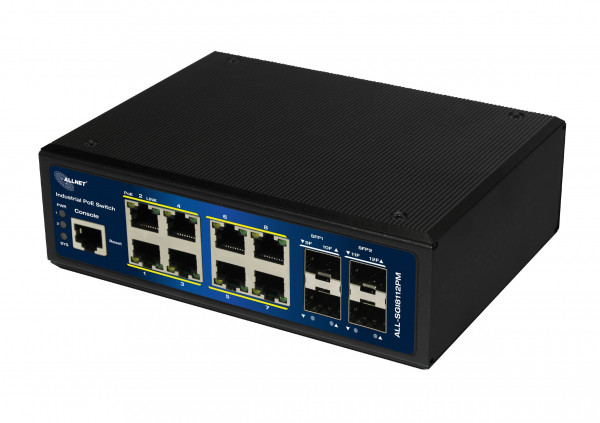 ALLNET Switch full managed industrial 12 Port Gigabit 240W /