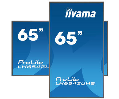 iiyama ProLite Pantalla de 65" para señalización digital profesional, negro