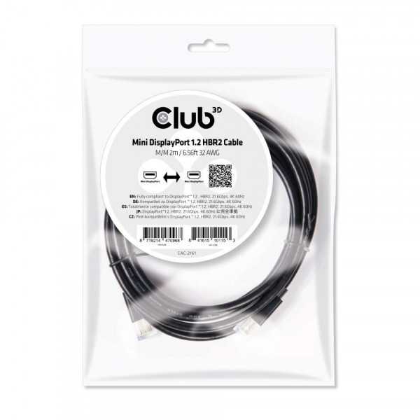 Club3D Cable Mini DisplayPort 1.2, 2m