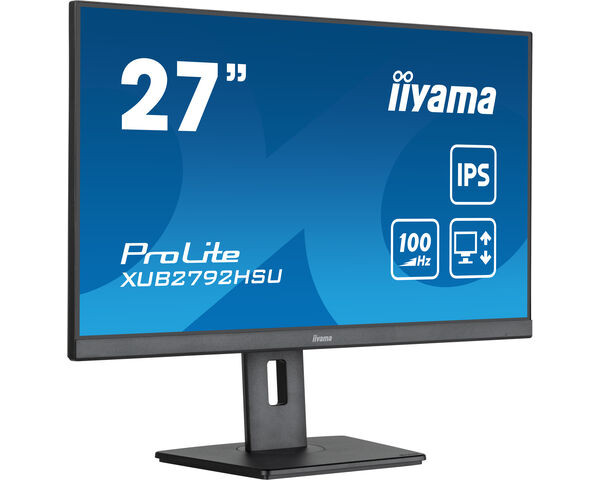 iiyama ProLite Pantalla 27" IPS con soporte ajustable, negro