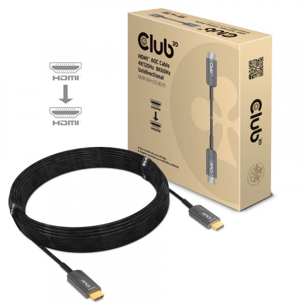 Club3D Cable HDMI AOC Ultra alta velocidad, 10m