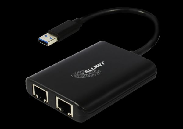 ALLNET USB 3.0 Typ-A Netzwork Adapter 2x + 1x USB 3.0 Hub ALL-NC-2G-102-USB-A "ALLTRAVEL*