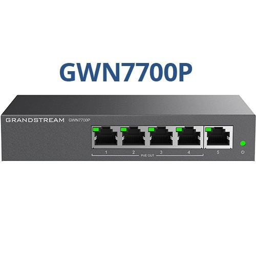 Grandstream GWN7700P Switch 5x, 4 PoE+ no administrable