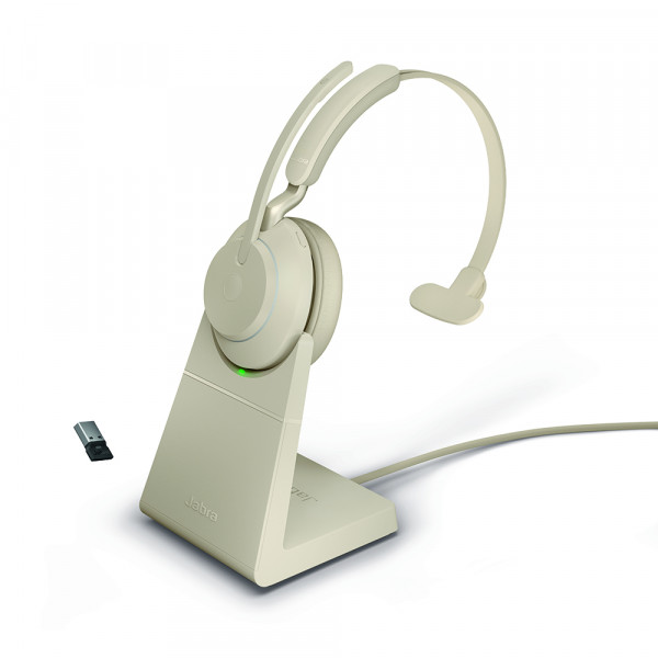 Jabra Evolve2 65 Link380a MS Mono Soporte Beige