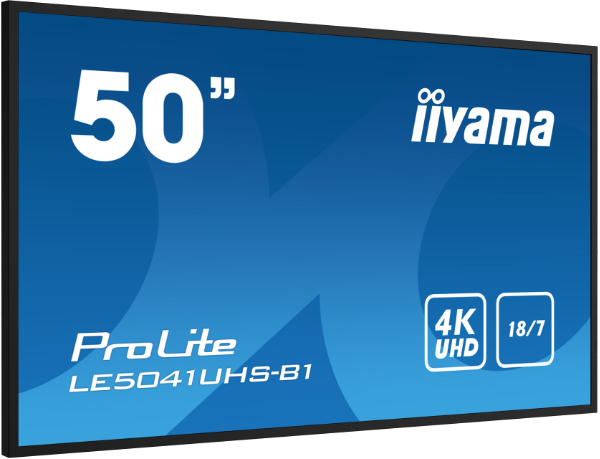 iiyama ProLite Pantalla de cartelería 50" 4K UHD, negro