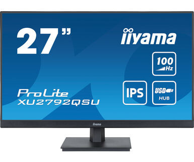 iiyama ProLite Pantalla 27" IPS WQHD con concentrador USB, negro