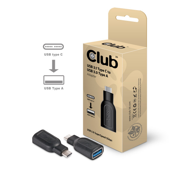 Club3D Adaptador USB Tipo-C a Tipo-A