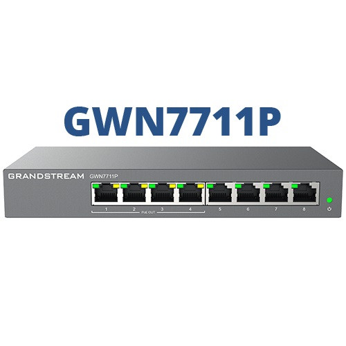 Grandstream GWN7711P Switch L2-Lite de 8 puertos PoE