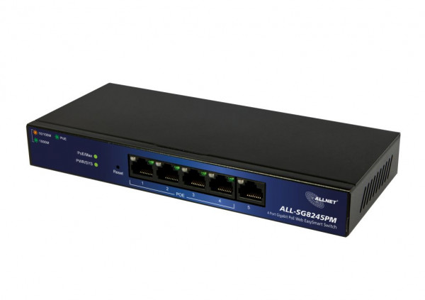 ALLNET ALL-SG8245PM Switch 5x Gigabit, 4x PoE 1x Non PoE