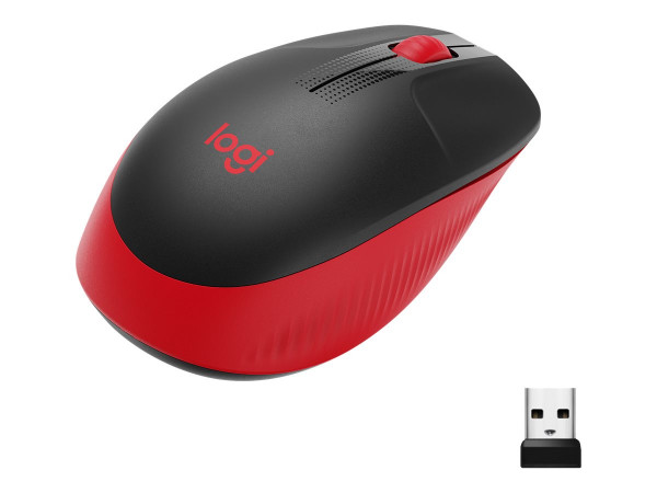 Logitech M190 Ratón inalámbrico, Rojo