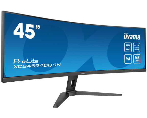 iiyama Prolite Pantalla VA 45" Dual QHD con conmutador KVM, negro