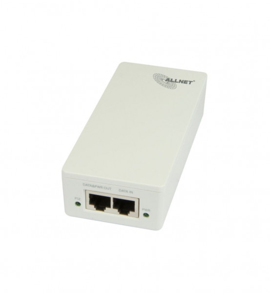 ALLNET PoE Injektor Gigabit / PoE & PoE+ (15,4W/30W) / Kunststoffgehäuse / "ALL0488v5"