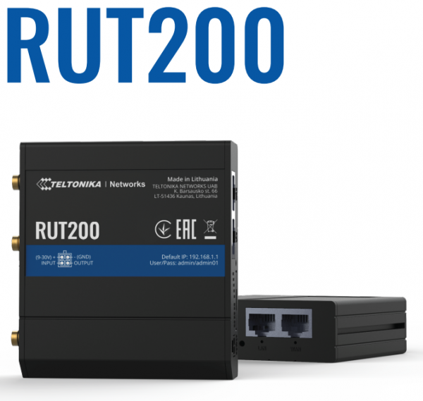 Teltonika RUT200 Router Celular Industrial 4G/LTE