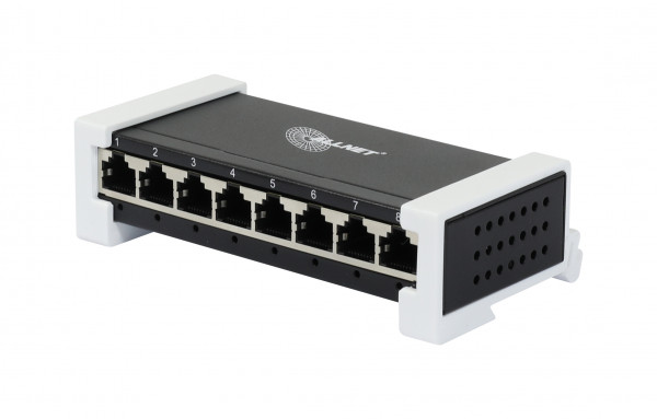 ALLNET Switch unmanaged Layer2 8 port - 8x 1GbE - fanless - incl. DIN bracket