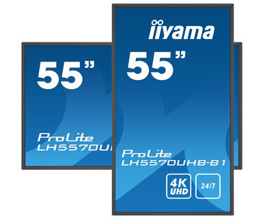 iiyama ProLite Pantalla profesional de 55" 4K UHD, negro