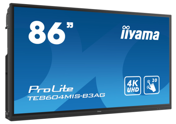 iiyama ProLite Pantalla táctil 4K UHD interactiva de 86", negro